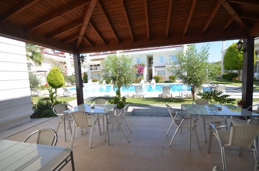 Shaded terrace